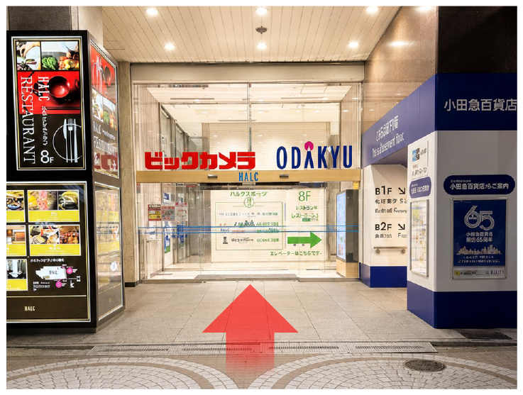 8Fレストランフロアへの入館案内図❸